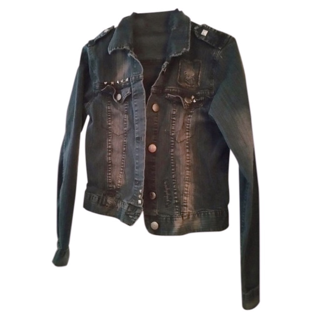 Abbey Dawn - Detailed Denim Jacket - Picture 1 of 8